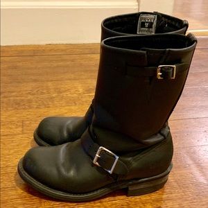 Frye black engineer boot 12R
